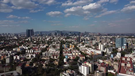 aerial view of mexico city skyline