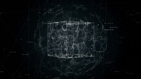 cubo en esfera animación de bucle sin costuras