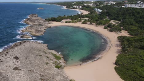 tropical beach in bay of northern puerto rico