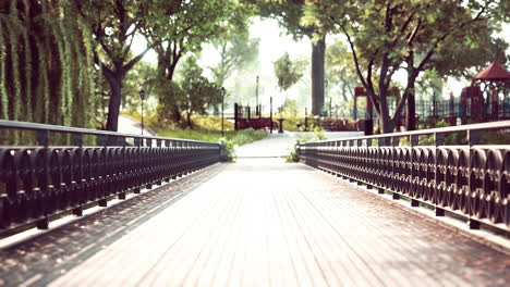 empty closed park as prevention from coronavirus covid-19 disease