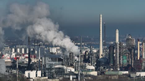 petrol refinery at the port of rotterdam netherlands