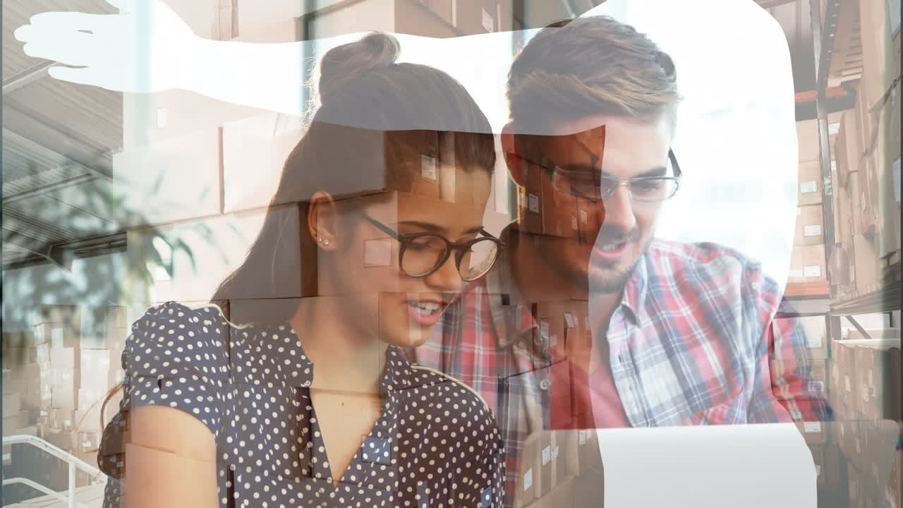 animación de fórmulas matemáticas sobre una escolar usando auriculares vr