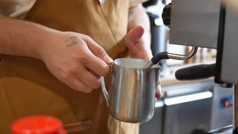 barista preparing coffee