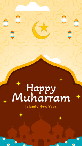 Motion-Graphic-of-Flat-background-for-islamic-new-year-celebration