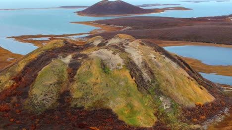 Pingo Landmark In Tuktoyaktuk, Northwest Territories, Canada - Aerial Shot