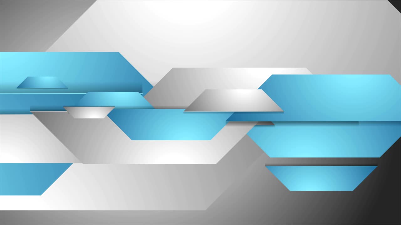 Blå og grå tech-virksomheds videoanimation