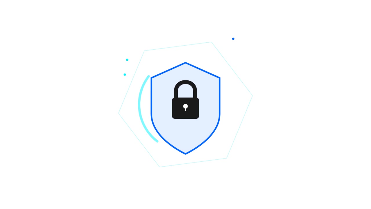 Animated Security Shield Icon with Rotating Loading Element