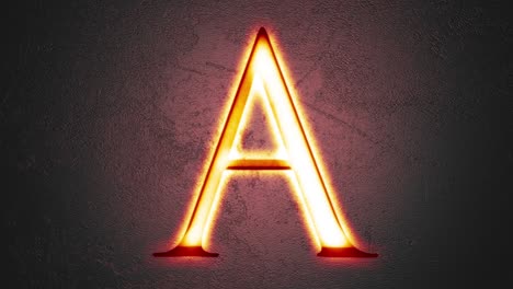 engraved letter a shining