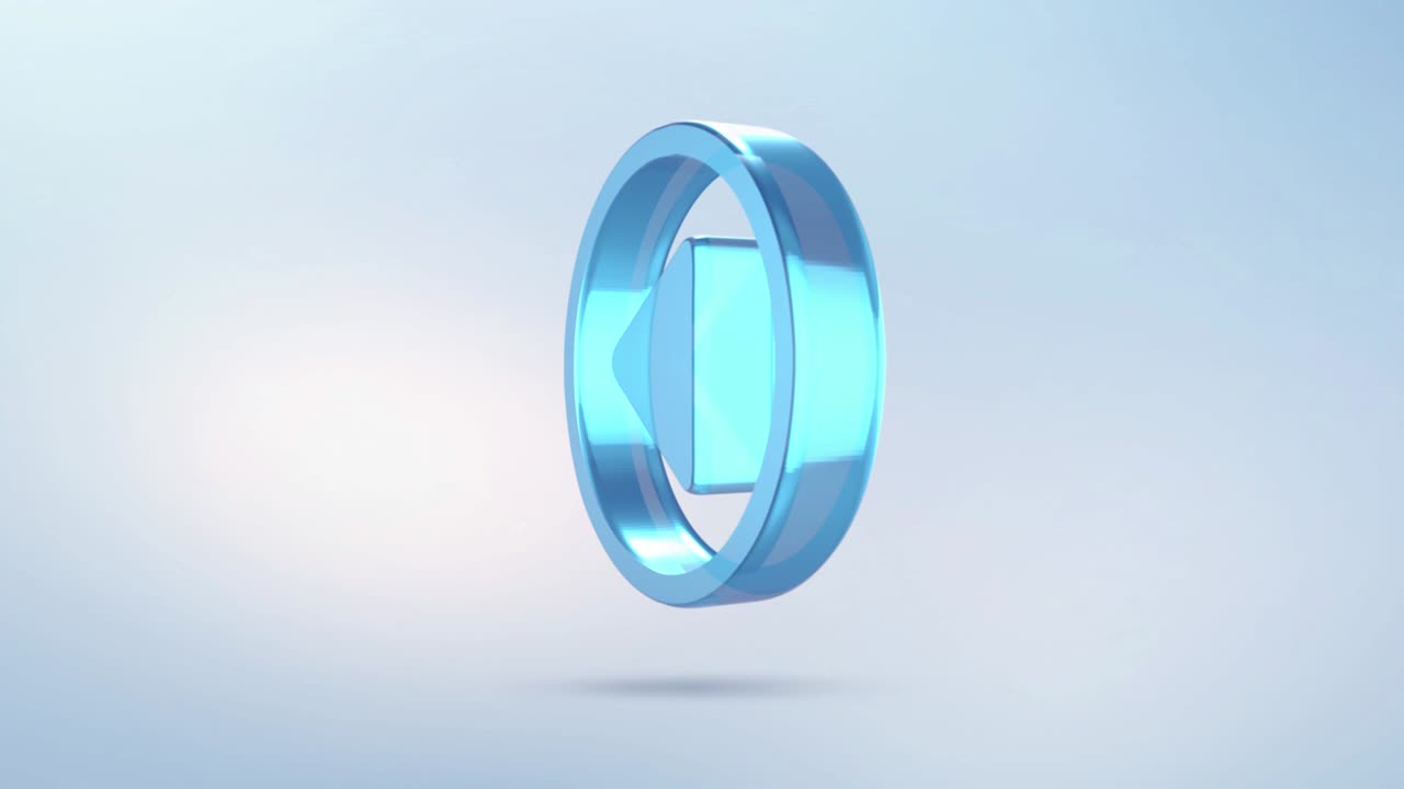 Animation sign turn on icon with alpha channel. Rotating isolated turn on