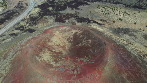 cinder cone volcano, st george, utah, stunning drone shot of one of the cinder cone's in washington county