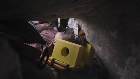 injured person rescue from building collapse