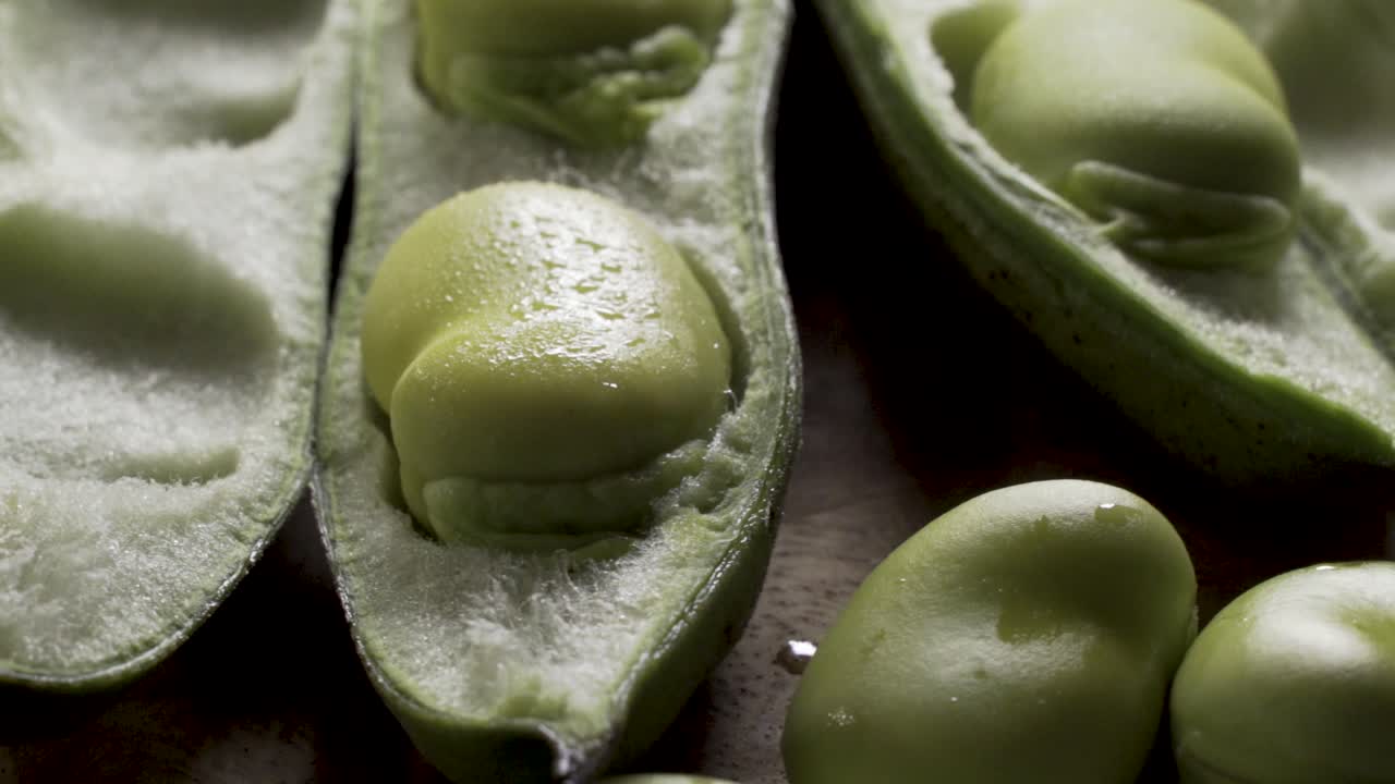 Close-up of Fresh Broad Beans