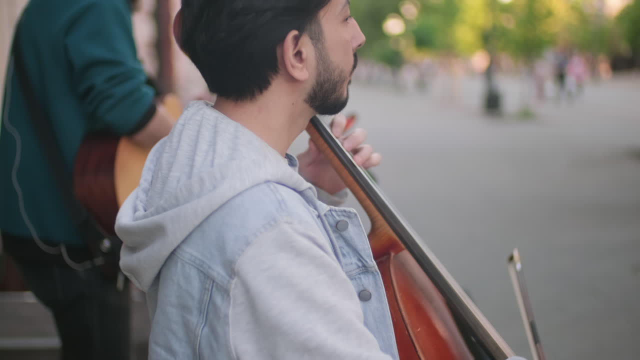 Street Musician Playing Cello