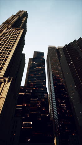 tall skyscrapers in a city