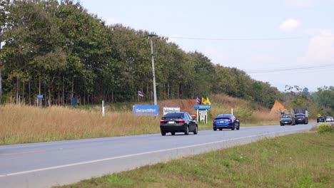 vehicles traveling on a sunny highway