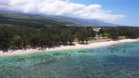 aerial view of the coast of reunion island