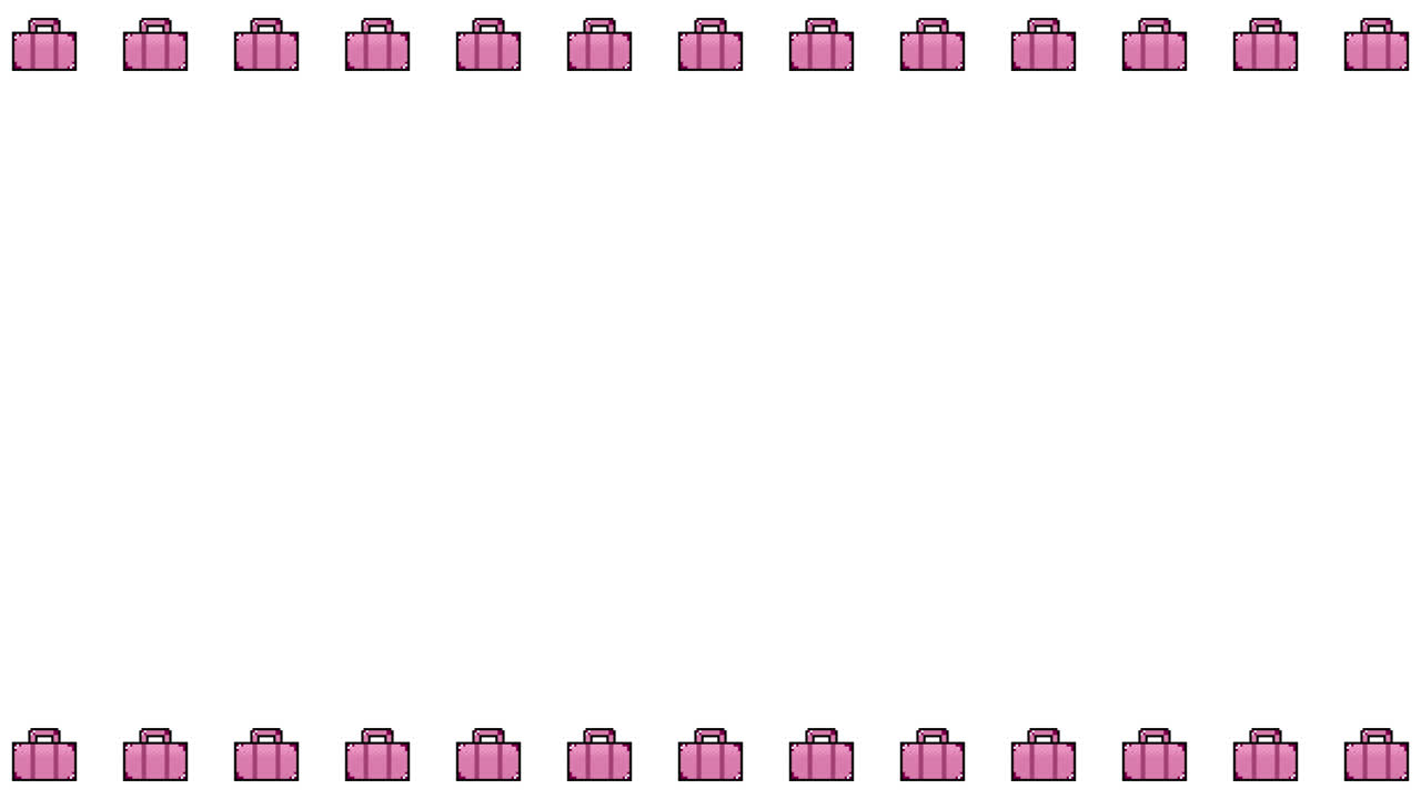 Pixel Art Suitcase Frame Animated Overlay 1080p Transparent 30 fps (1).mov