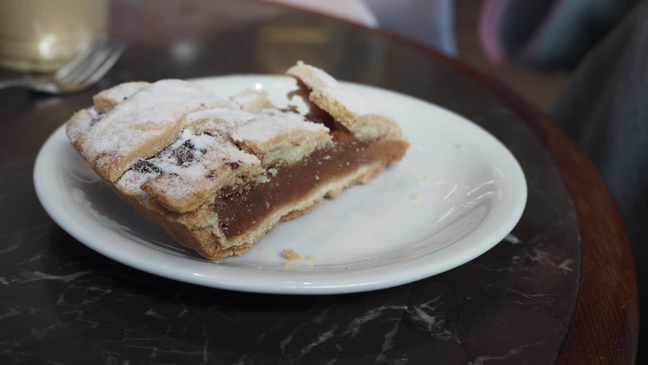 A Slice of Apple Pie in a Cafe