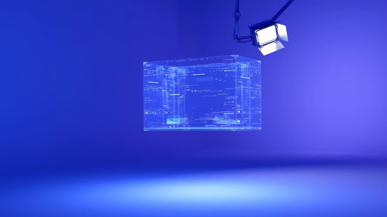 Holographic Data Visualization in a Blue Studio Environment