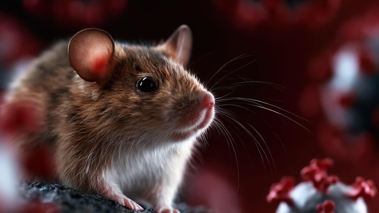Potret Jarak Dekat yang Memukau dari Seekor Tikus di Tengah Latar Belakang yang Cerah, Menampilkan Fitur Halus dan Lingkungan Uniknya dengan Detail yang Menakjubkan