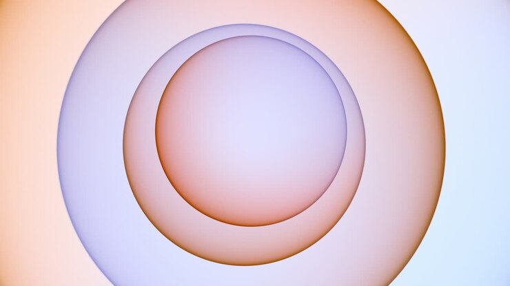 Abstrakt orange og lilla grafisk gradient cirkelring skabelon til bannerannonce på sociale medier loop baggrund