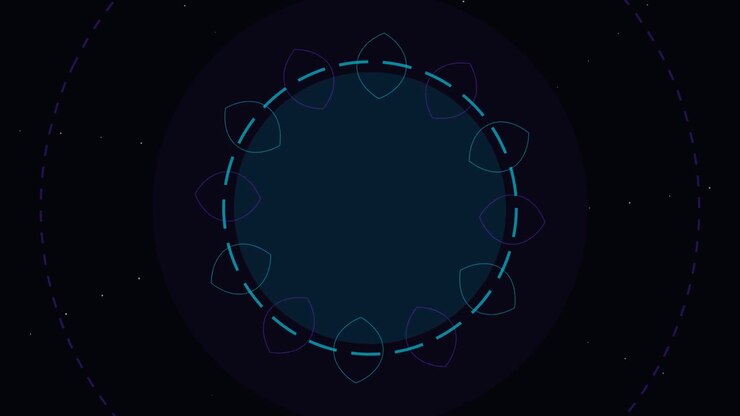 Abstract Geometric Animation of Expanding and Contracting Circular Patterns
