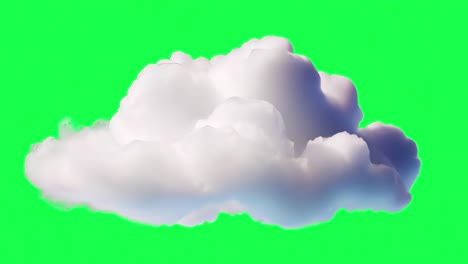 fluffy cloud transparent 4k video, green screen