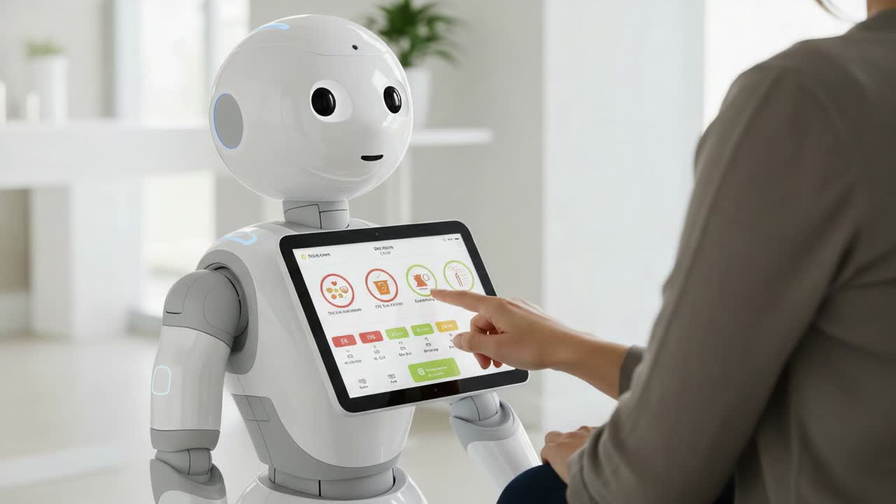 Engaging Interaction with a Humanoid Robot Using a Touchscreen Tablet for User-Friendly Experience and Intuitive Communication in a Modern Environment