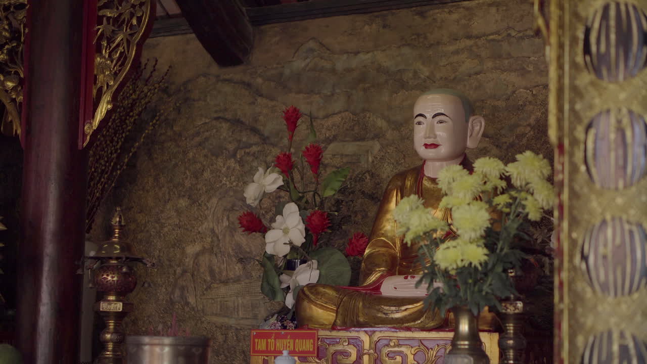 Buddha Statue in a Vietnamese Temple