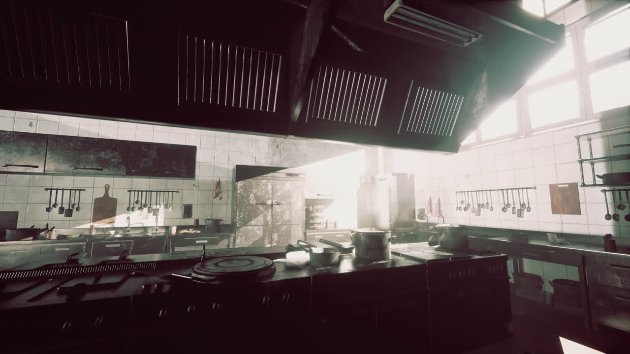 버려진 산업 주방