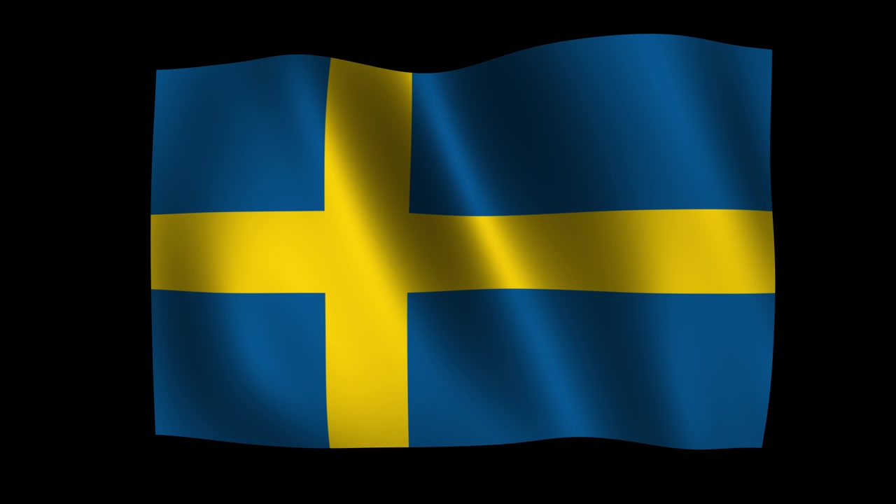 Blødt vajende svensk flag
