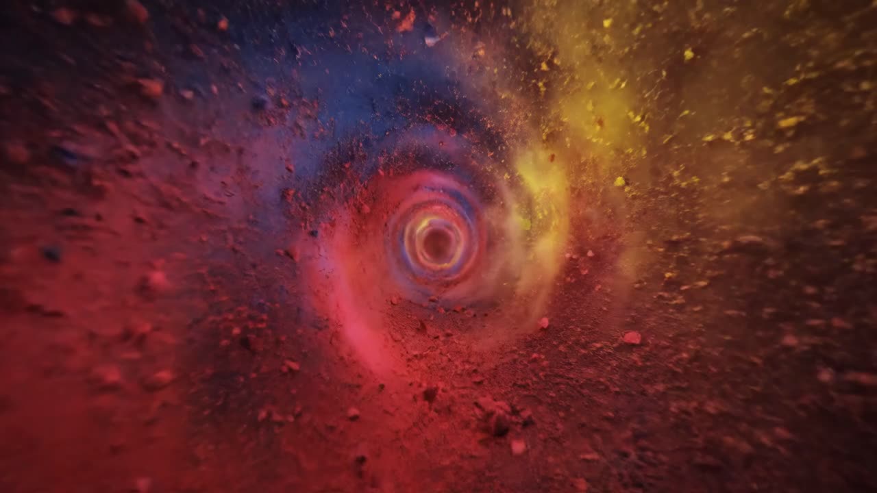 Colorful Vortex of Powder