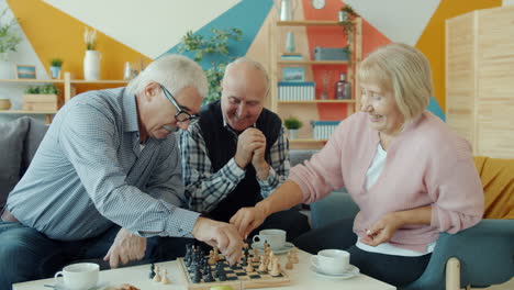senior citizens playing chess