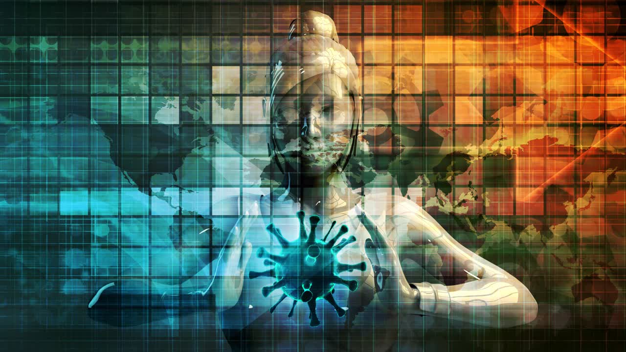 covid-19 noticias titulo concepto fondo concepto arte