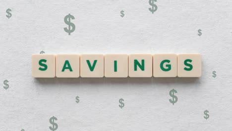 concept of good savings with dollar signs in the background