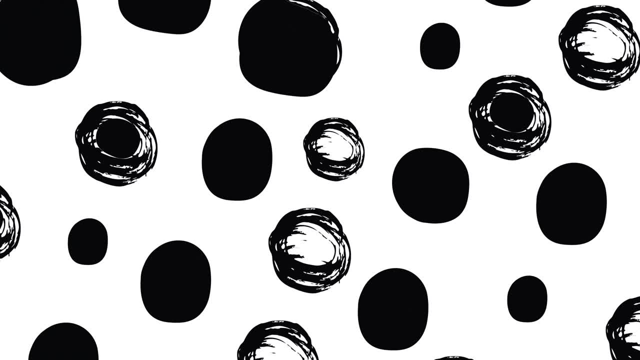 Animation of black dots repeated on white backgroud