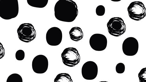 animation of black dots repeated on white backgroud