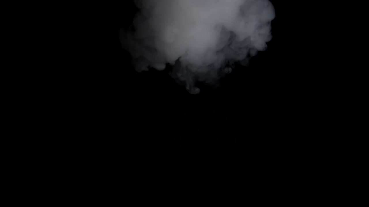 Thick White Smoke  Rotating On The Atmosphare, Slow Motion