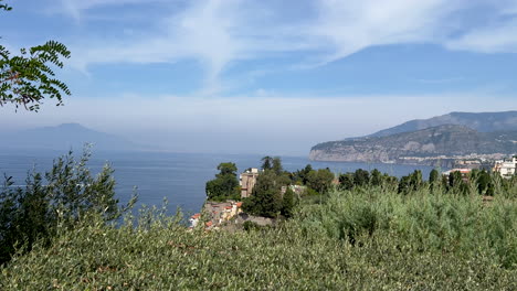 lush cliffside overlooking a serene sea - sorento