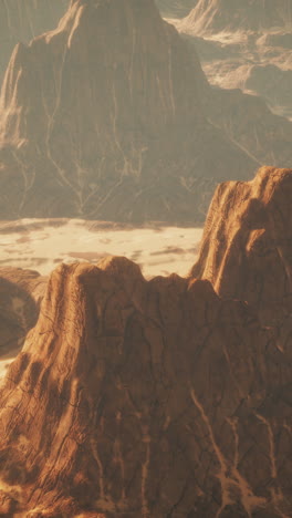 aerial view of a desert mountain range