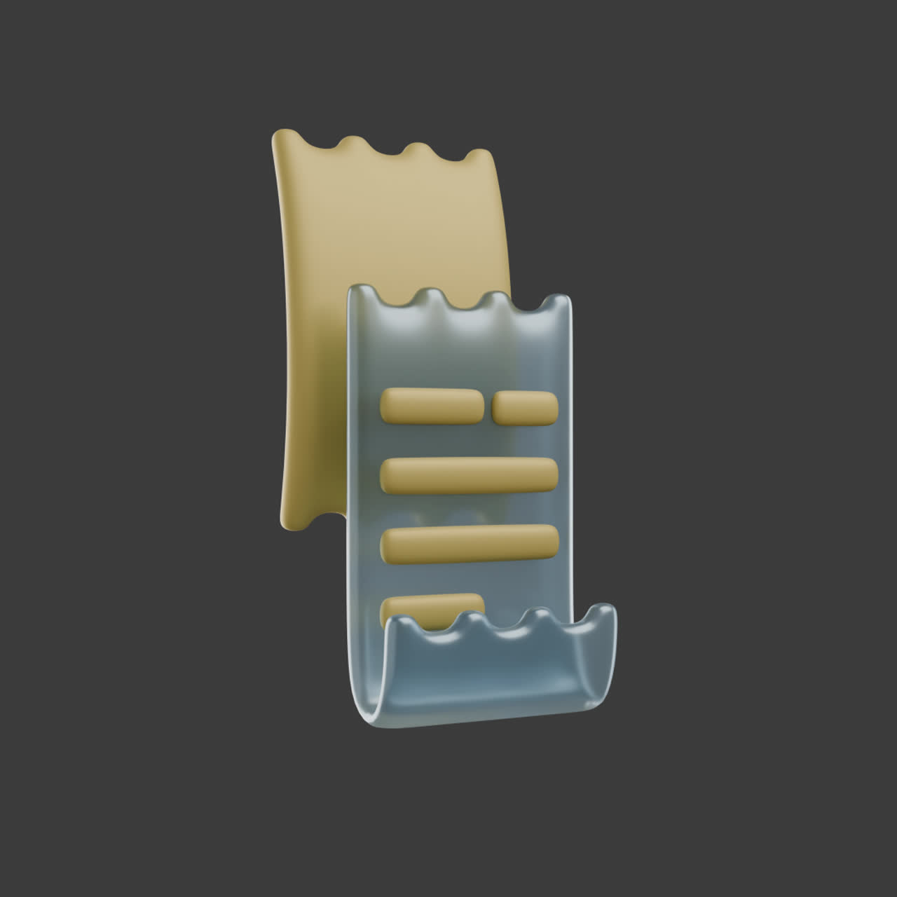 3D Rendered Receipt Icon