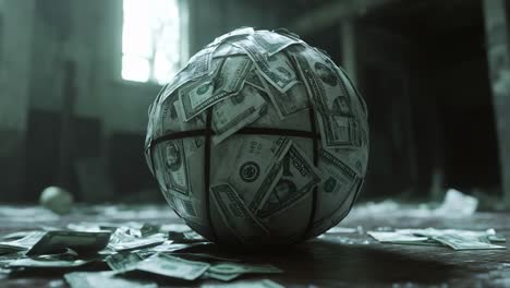 money egg in an abandoned building