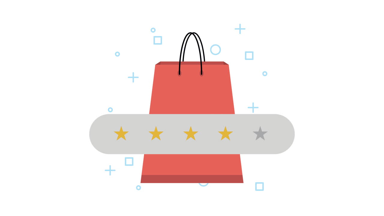 쇼핑 가방과 리티 스타 애니메이션