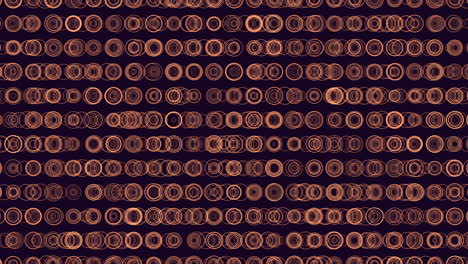 rainbow abstract neon circles in rows