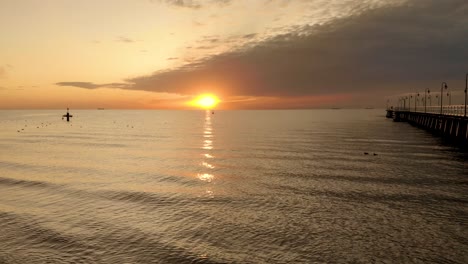 beautiful sunrise on the seside