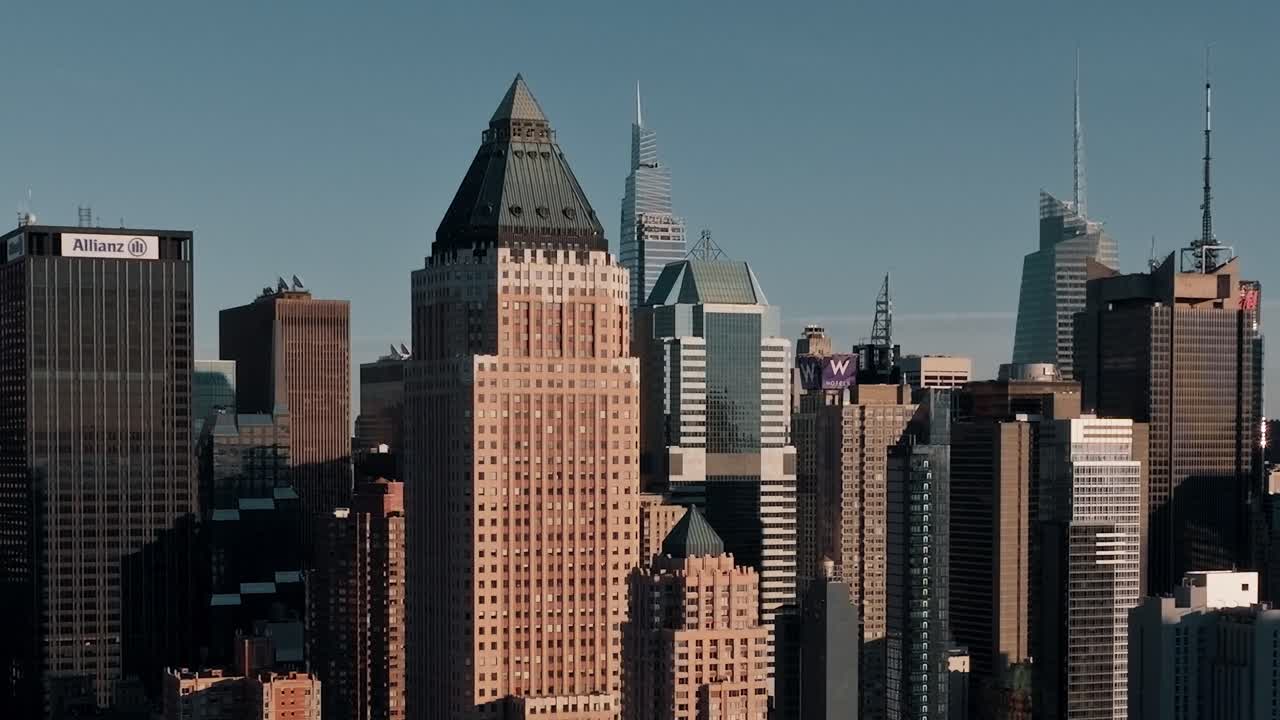 Vista dos arranha-céus em Nova York durante a tarde