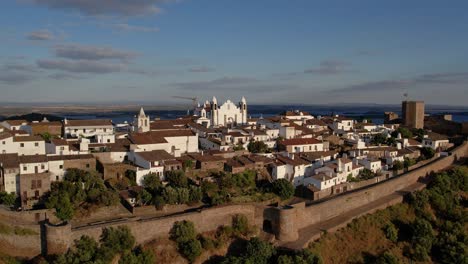 cloudy day over medieval village monsaraz
