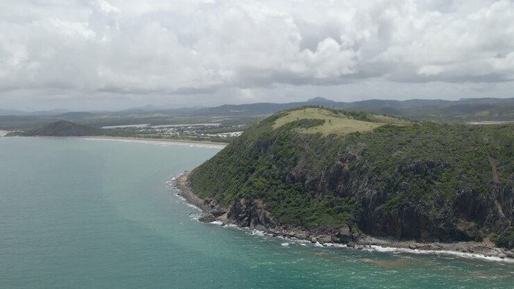 Piante verdi lussureggianti che crescono nel Parco Nazionale della Costa del Capricorno con il punto panoramico delle tartarughe nel Queensland, Australia