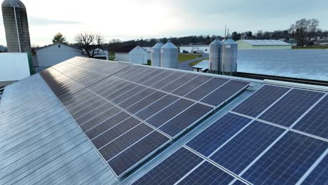 Solar-panels-on-chicken-houses-at-futuristic-American-farm