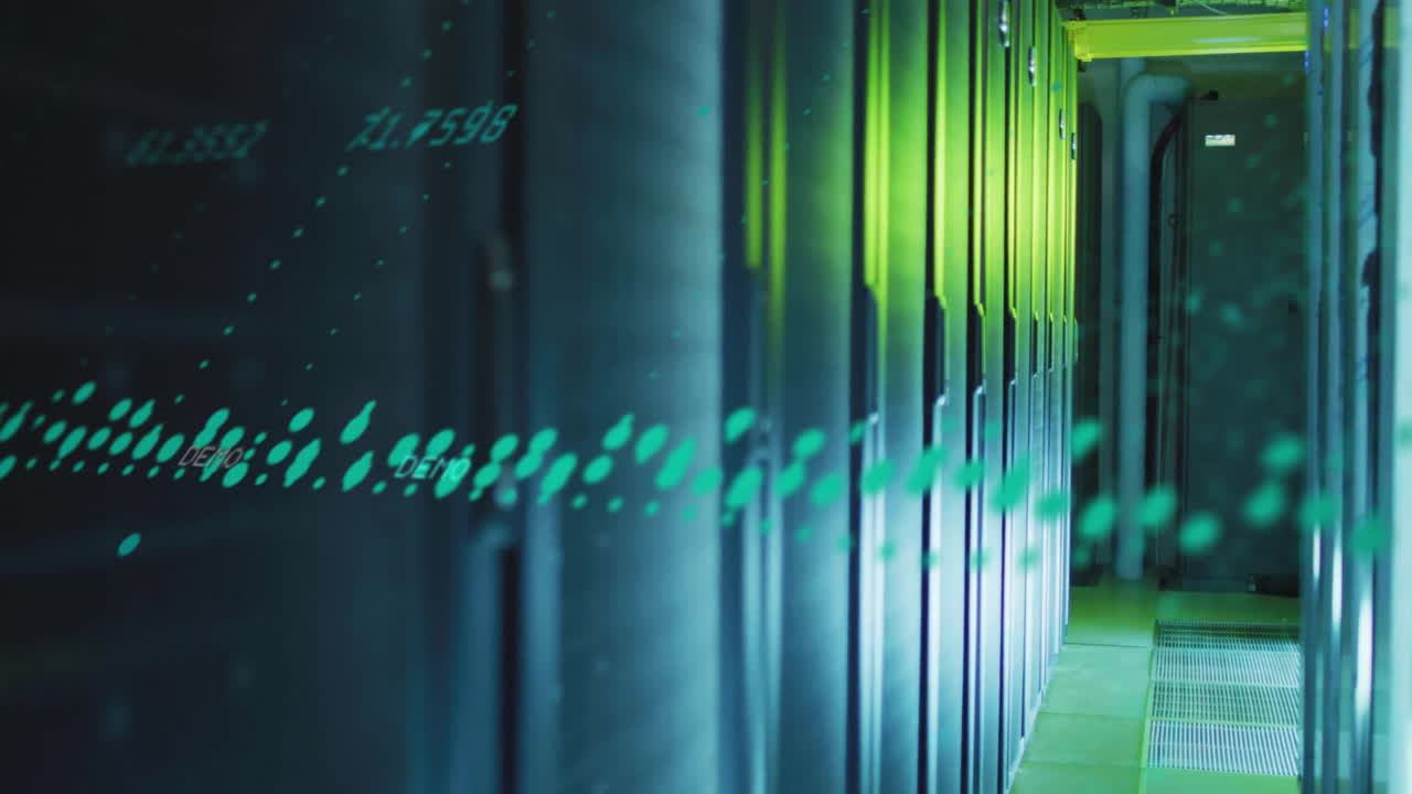 Animation of digital data processing over computer servers